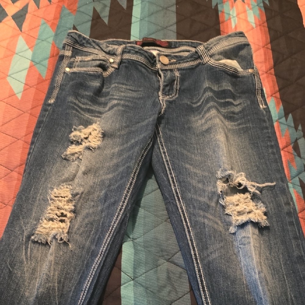 Distressed Blue Jeans for Women